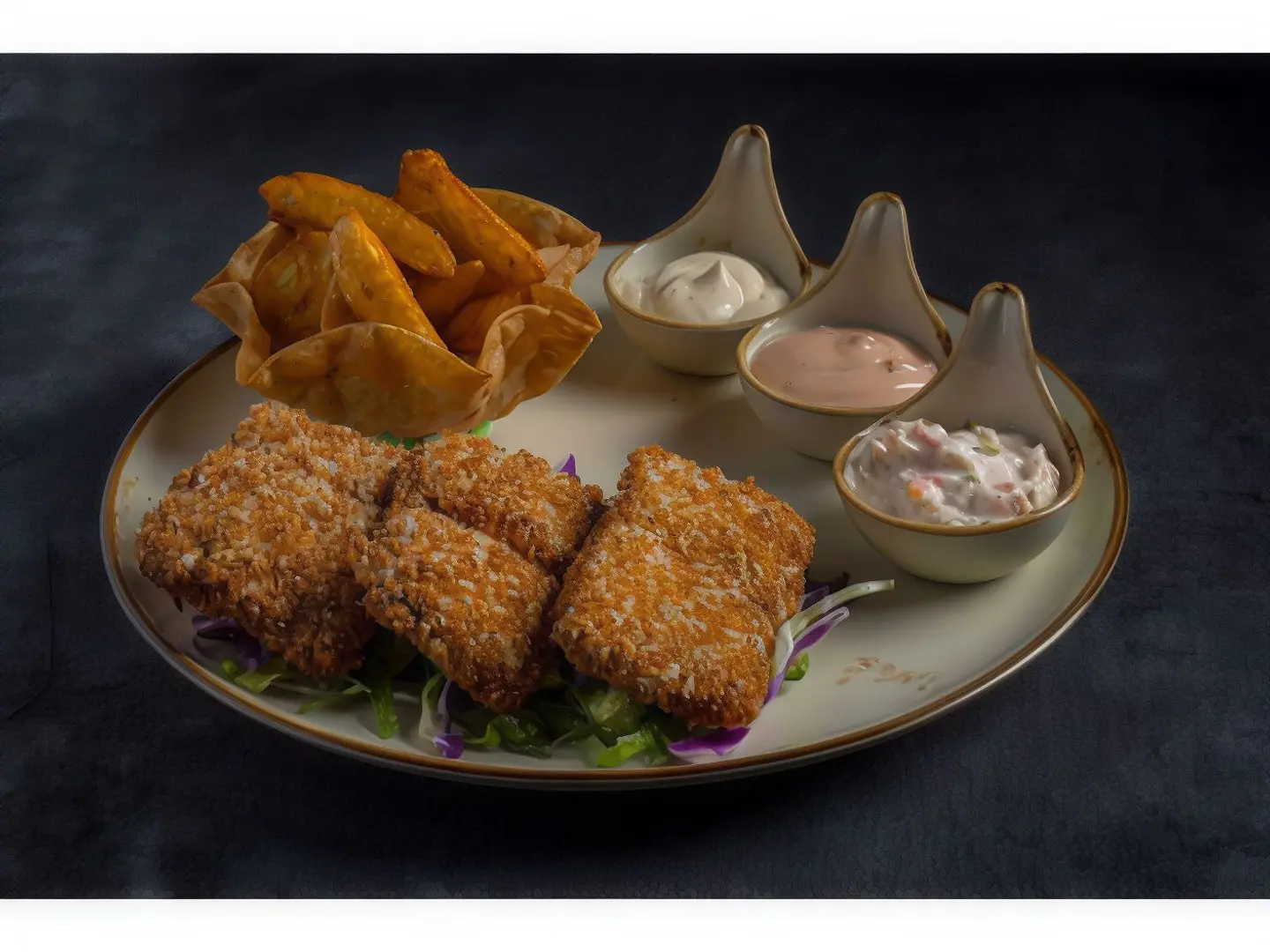 Fillet Grouper Fish Fried