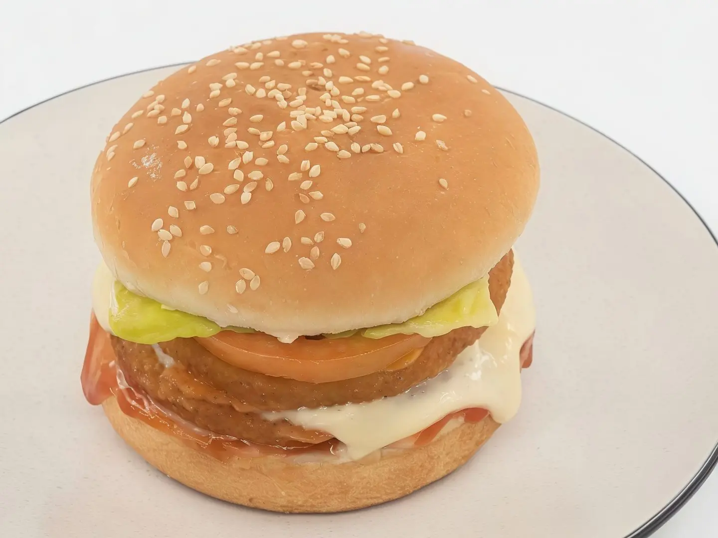 برجر دجاج -بدون جبن