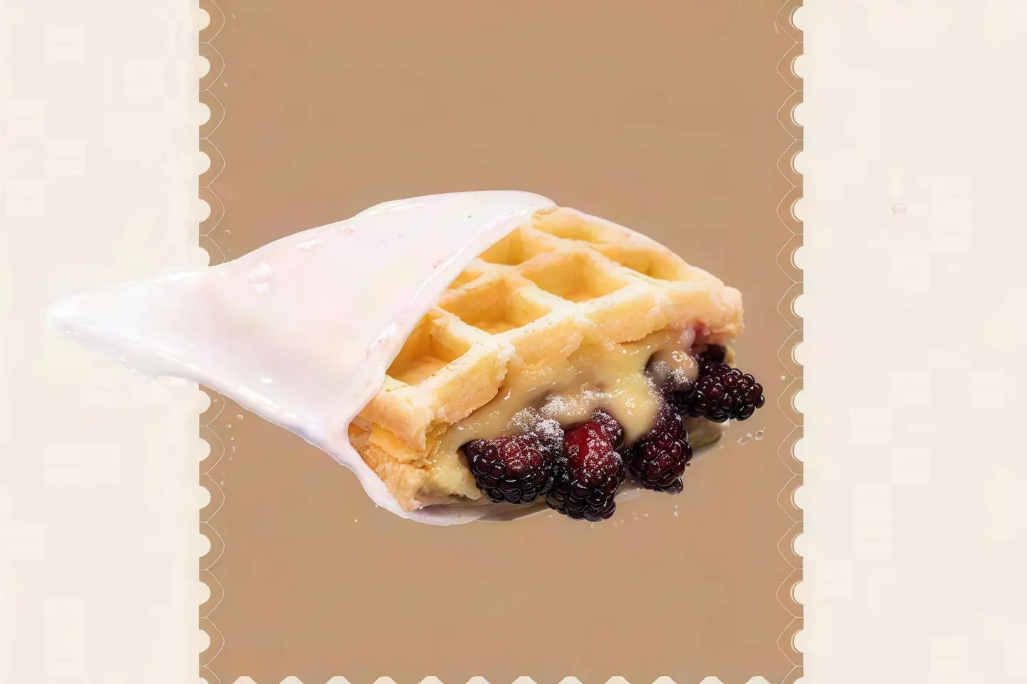 ساندوتش وافل كاستر بيري