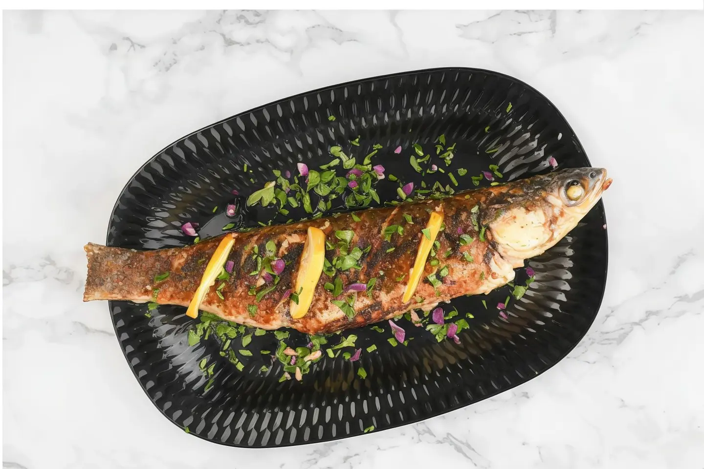 سمك بوري مشوي ردة