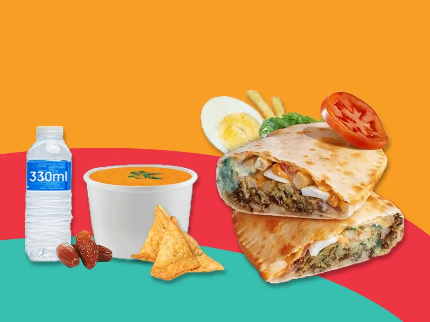 وجبة فطيرة فلافل