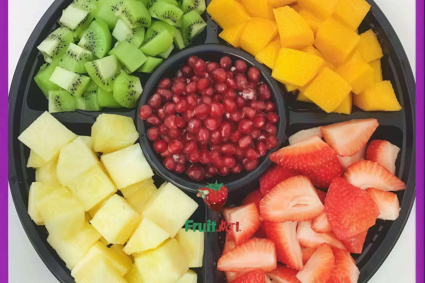 صحن فواكة وسط