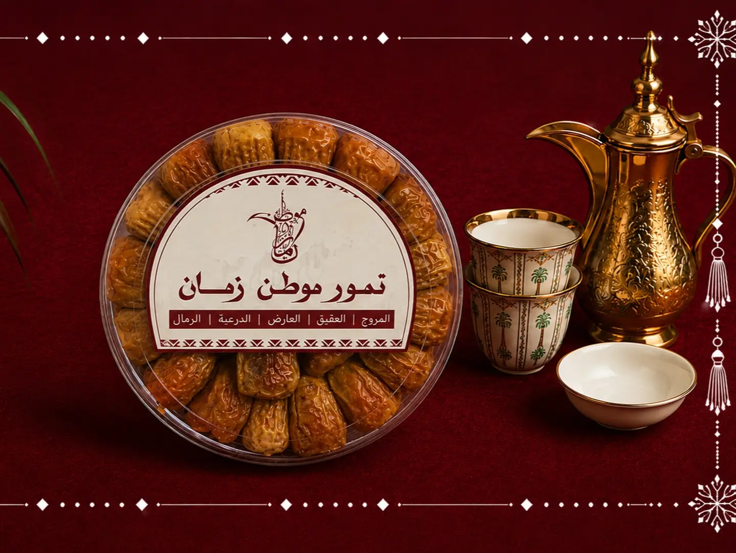 تمر سكري علبة دائري