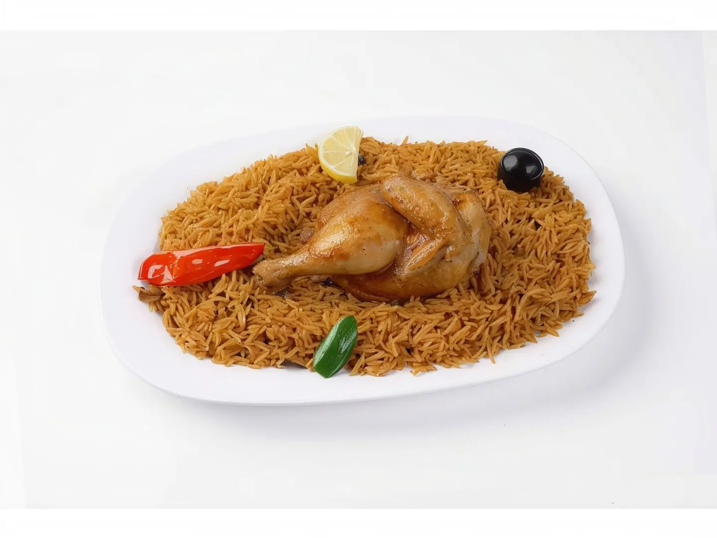 نص حبة دجاج مضغوط رز بشاور