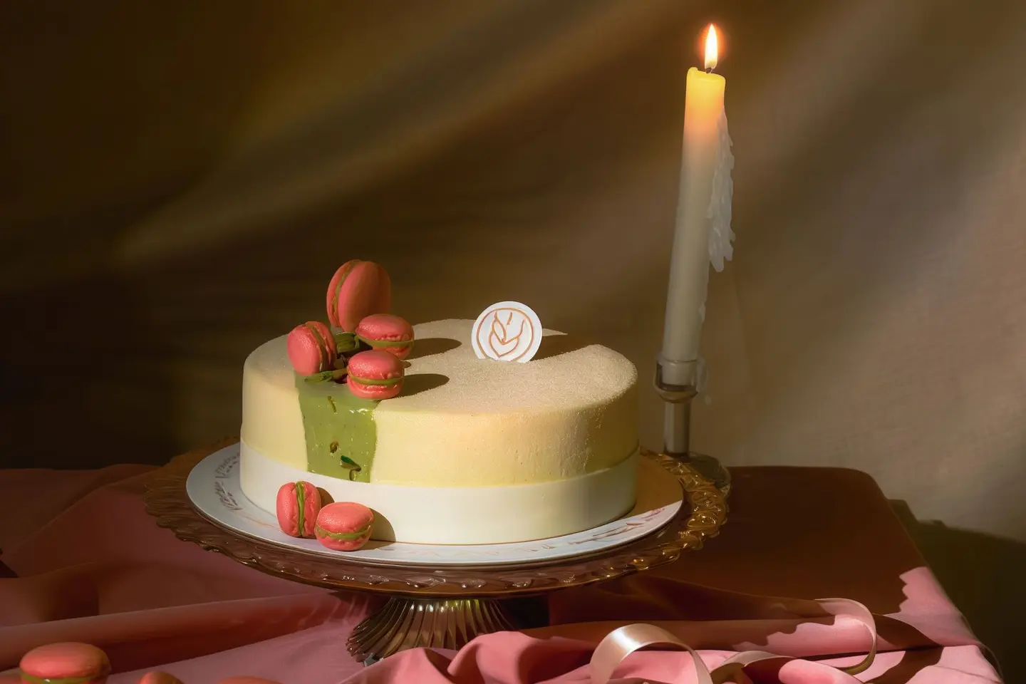 Salted Pistachio Cake With Pomegranate
