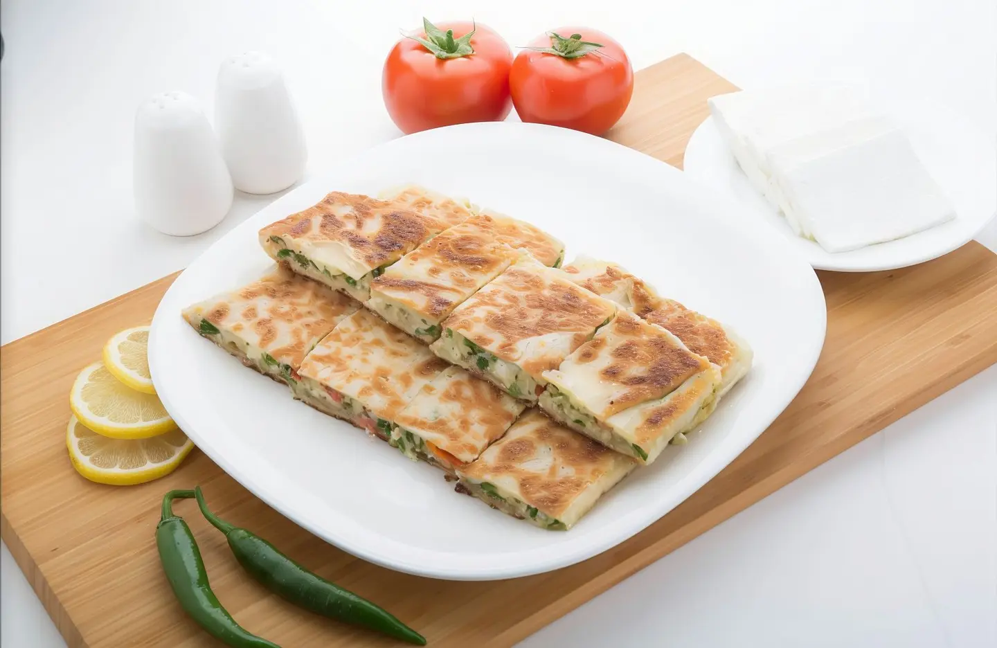 مطبق بالخضار و الجبن و البيض