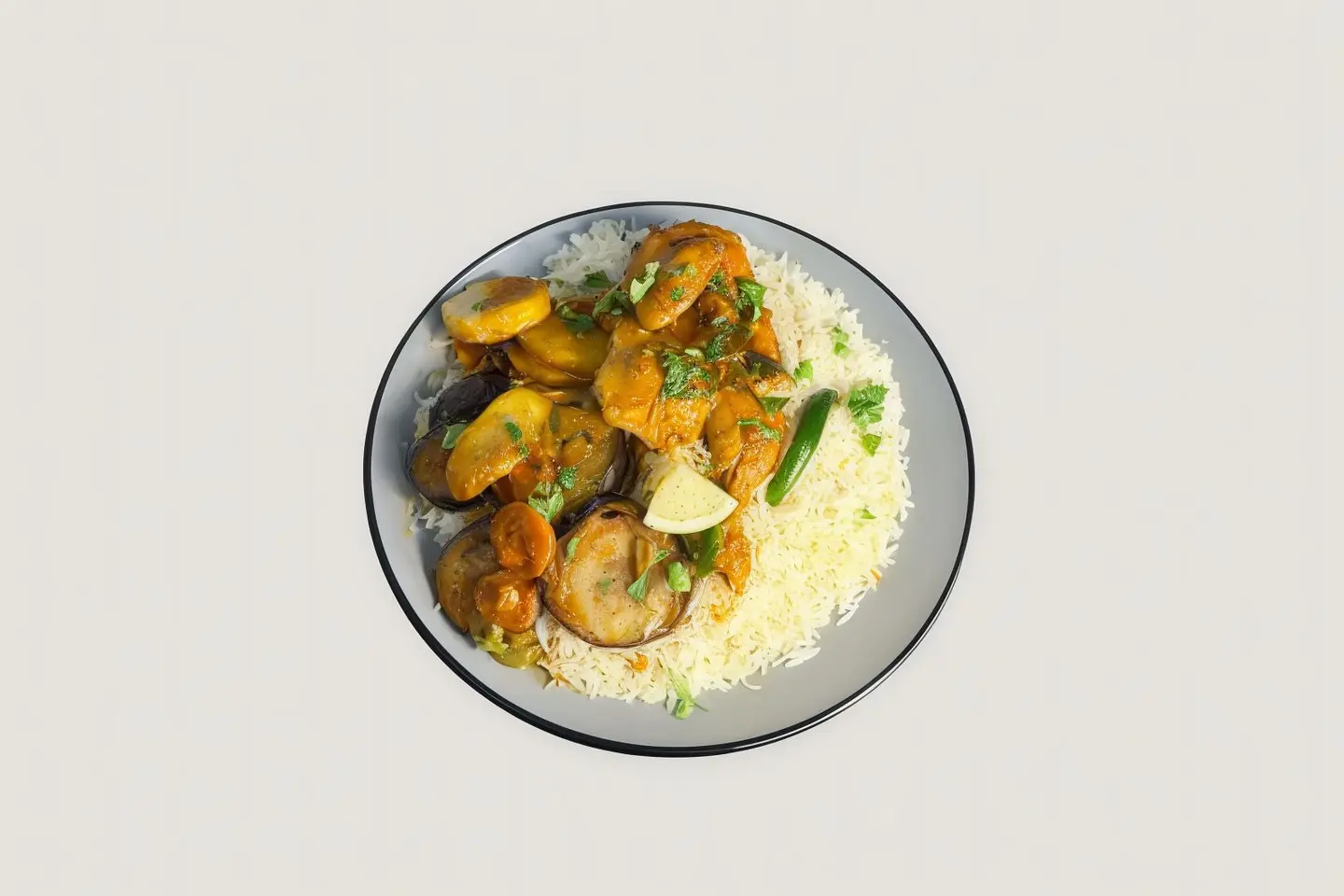Maqlooba Vegetables With Chicken - Chicken Maqlooba