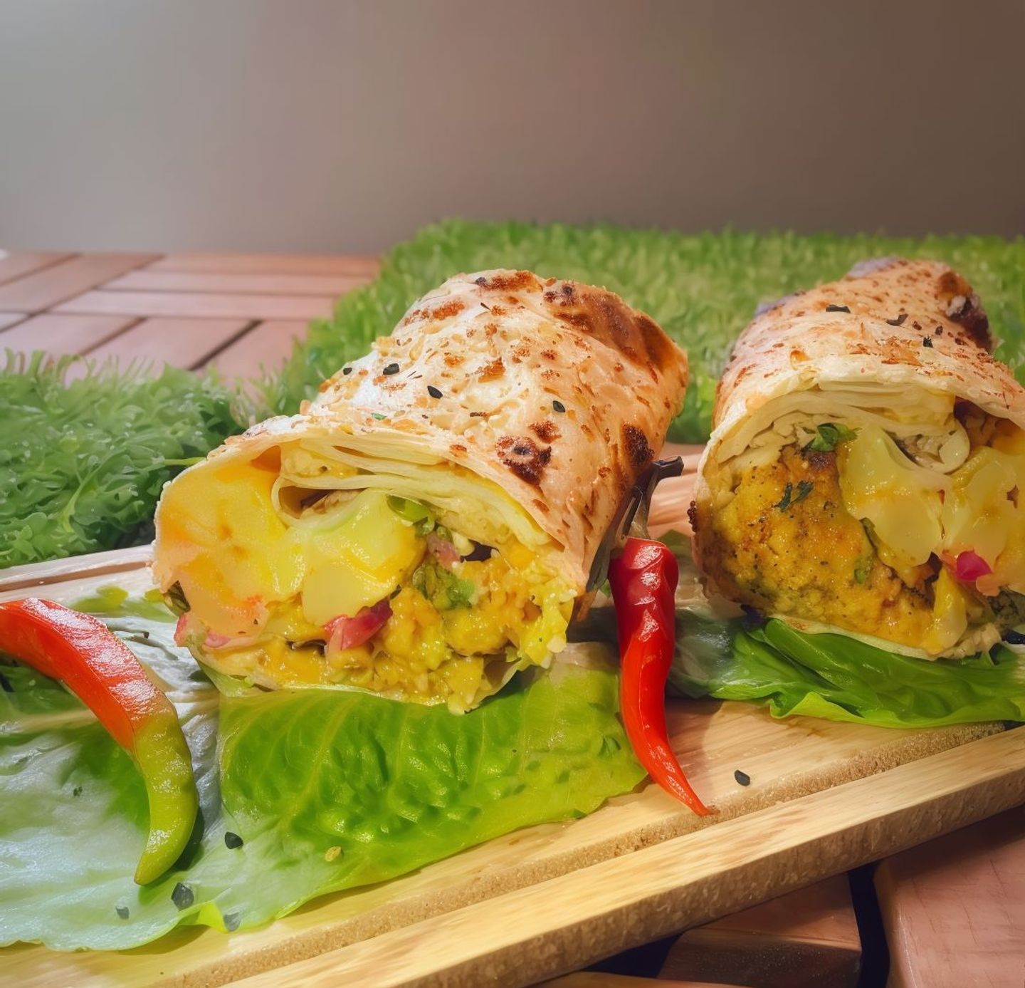 Arabic Falafel With Eggs Sandwich
