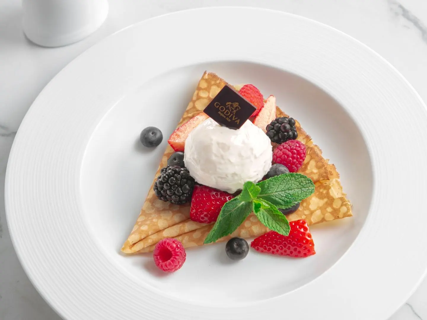 Fresh Berries Crepe + Coffee