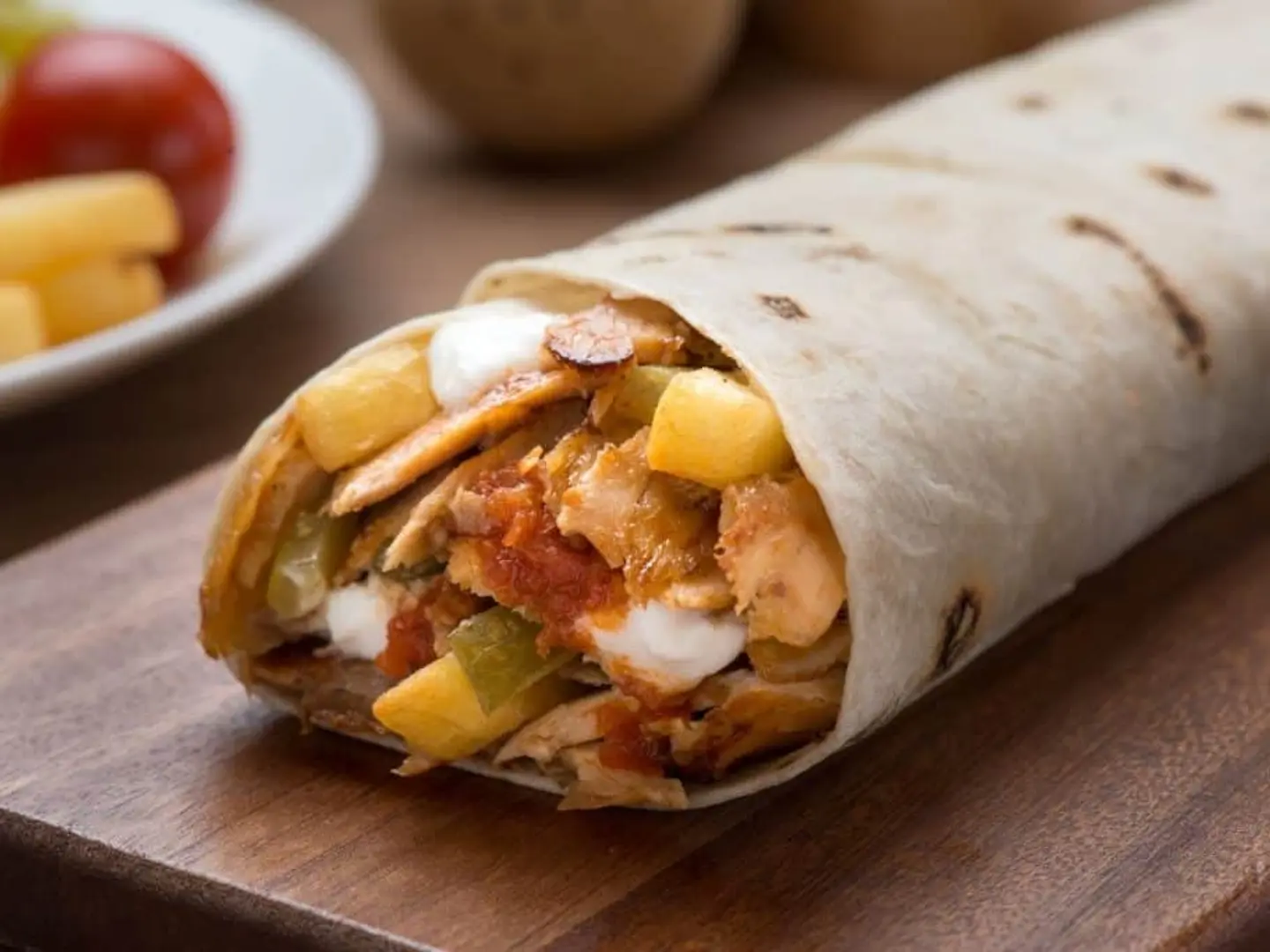 Small Shawarma Sandwich In Saj Bread