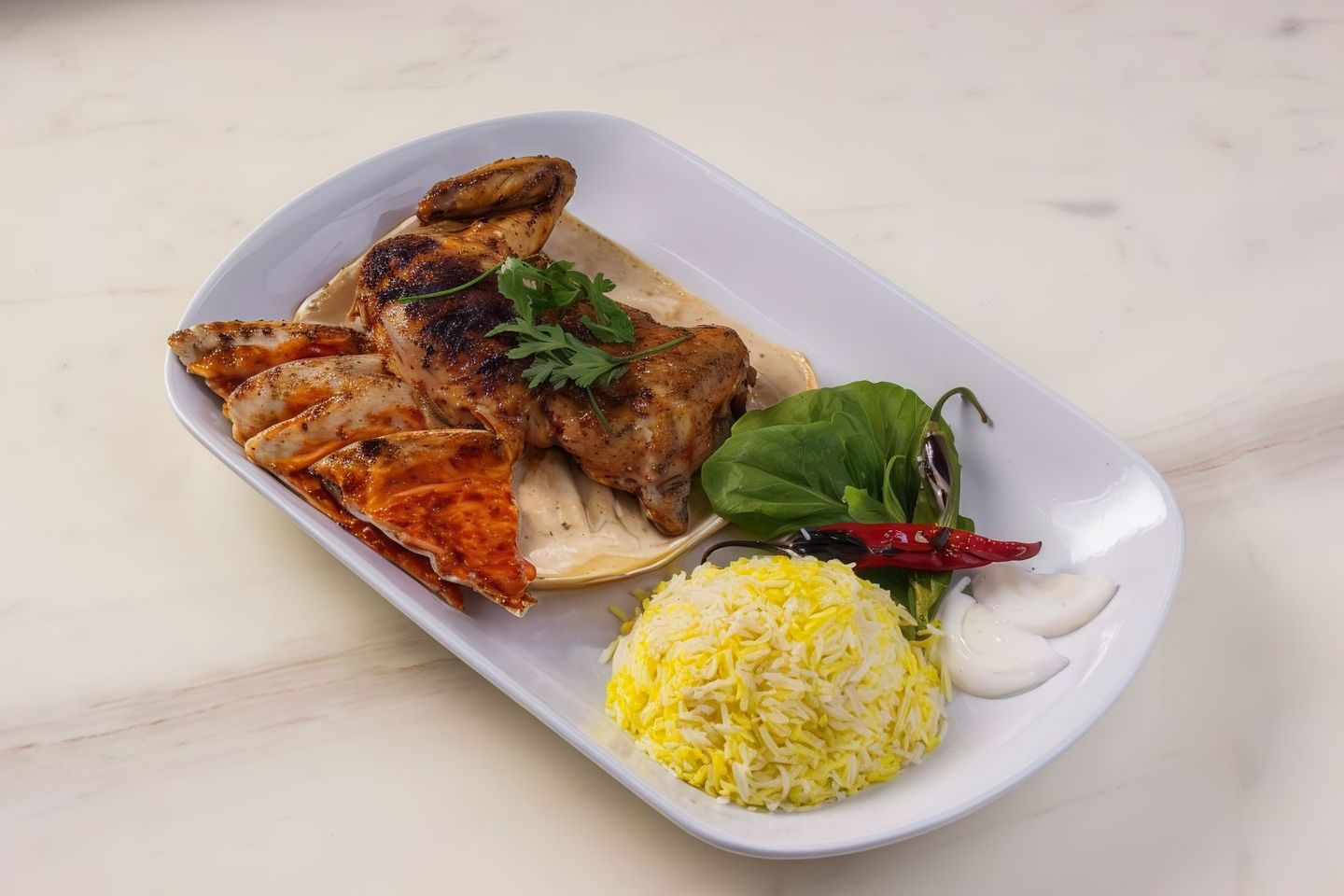 نص دجاجة مشوية