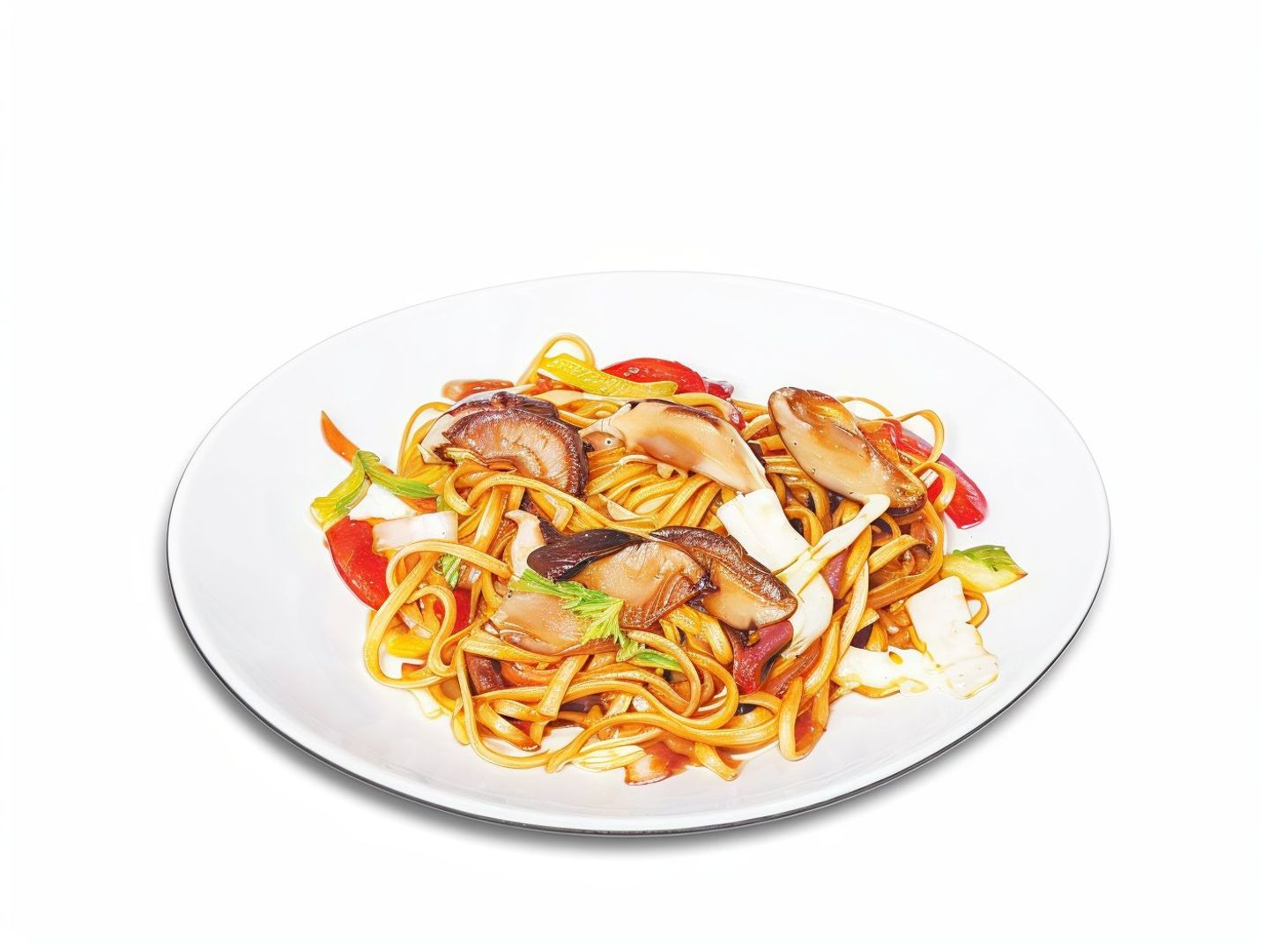 Noodles With Black Mushroom