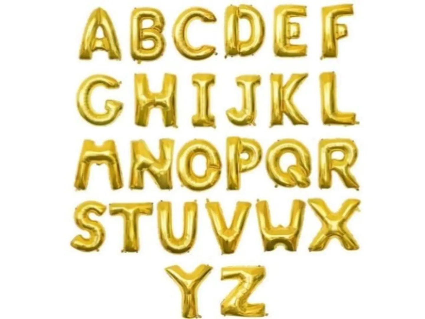 Small Gold Letter Foil Balloon (Air)