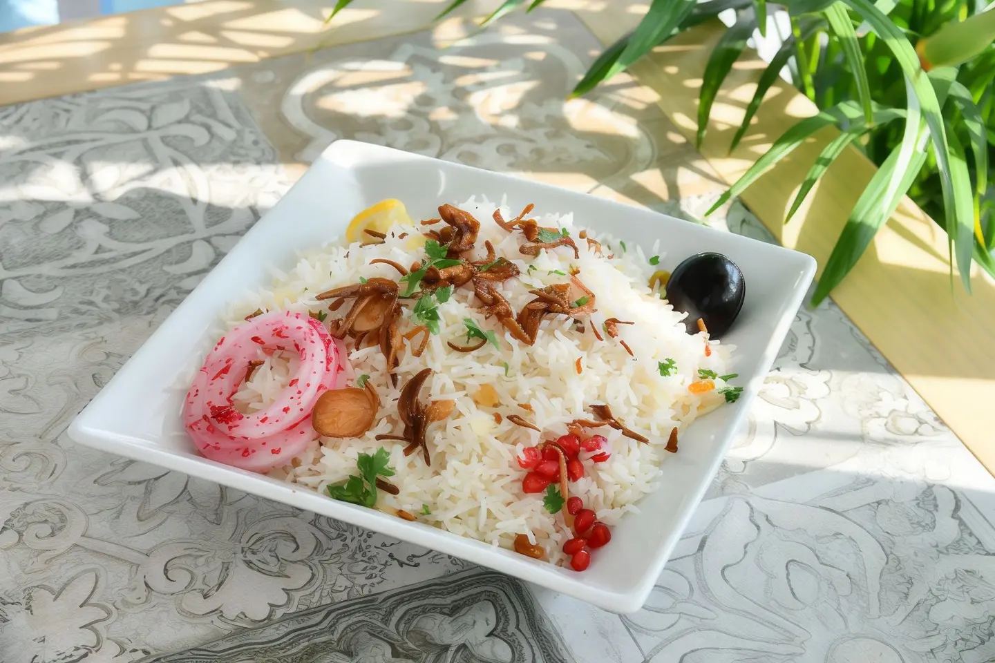 ارز مشخول ابيض