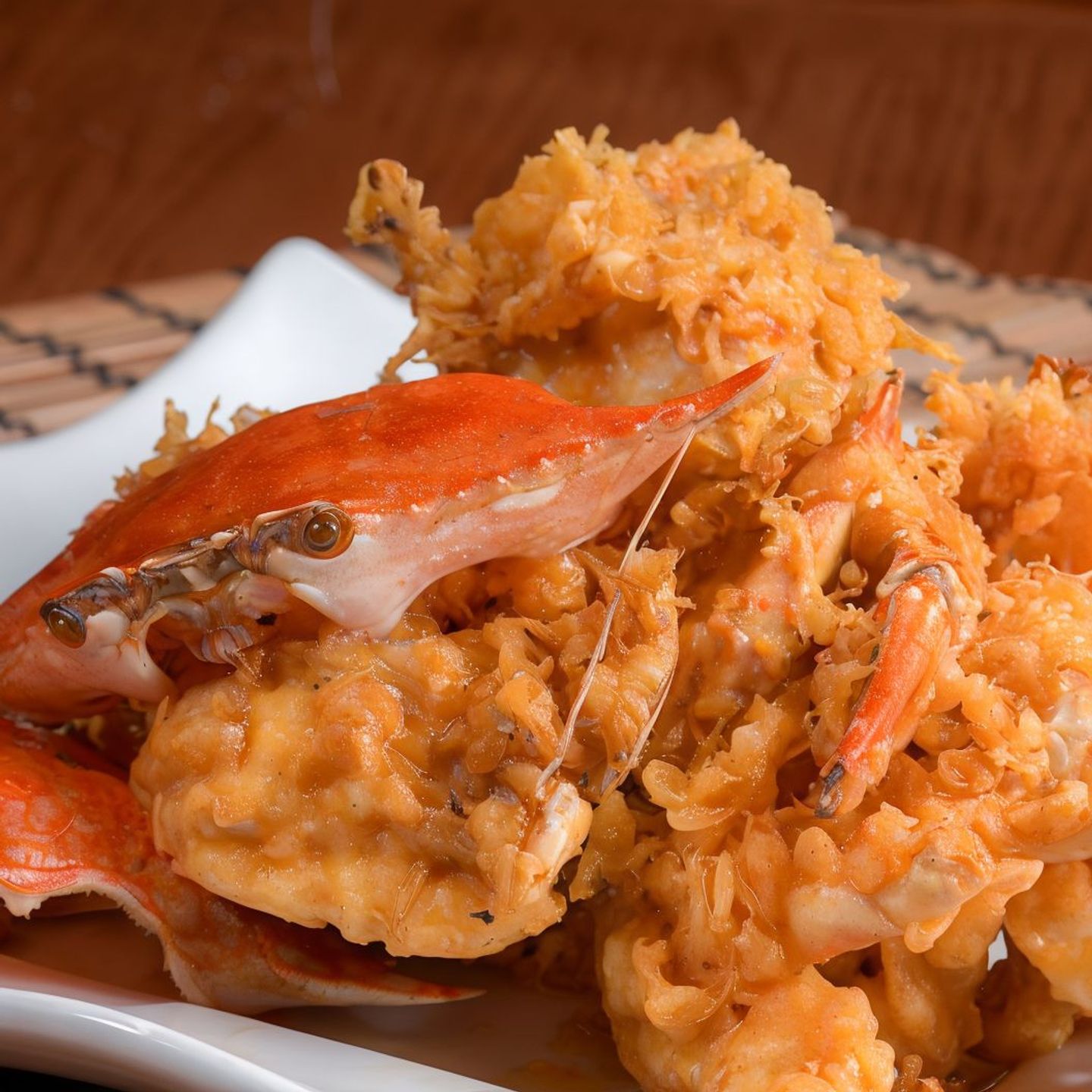 Fried Crab W Peanut Garlic