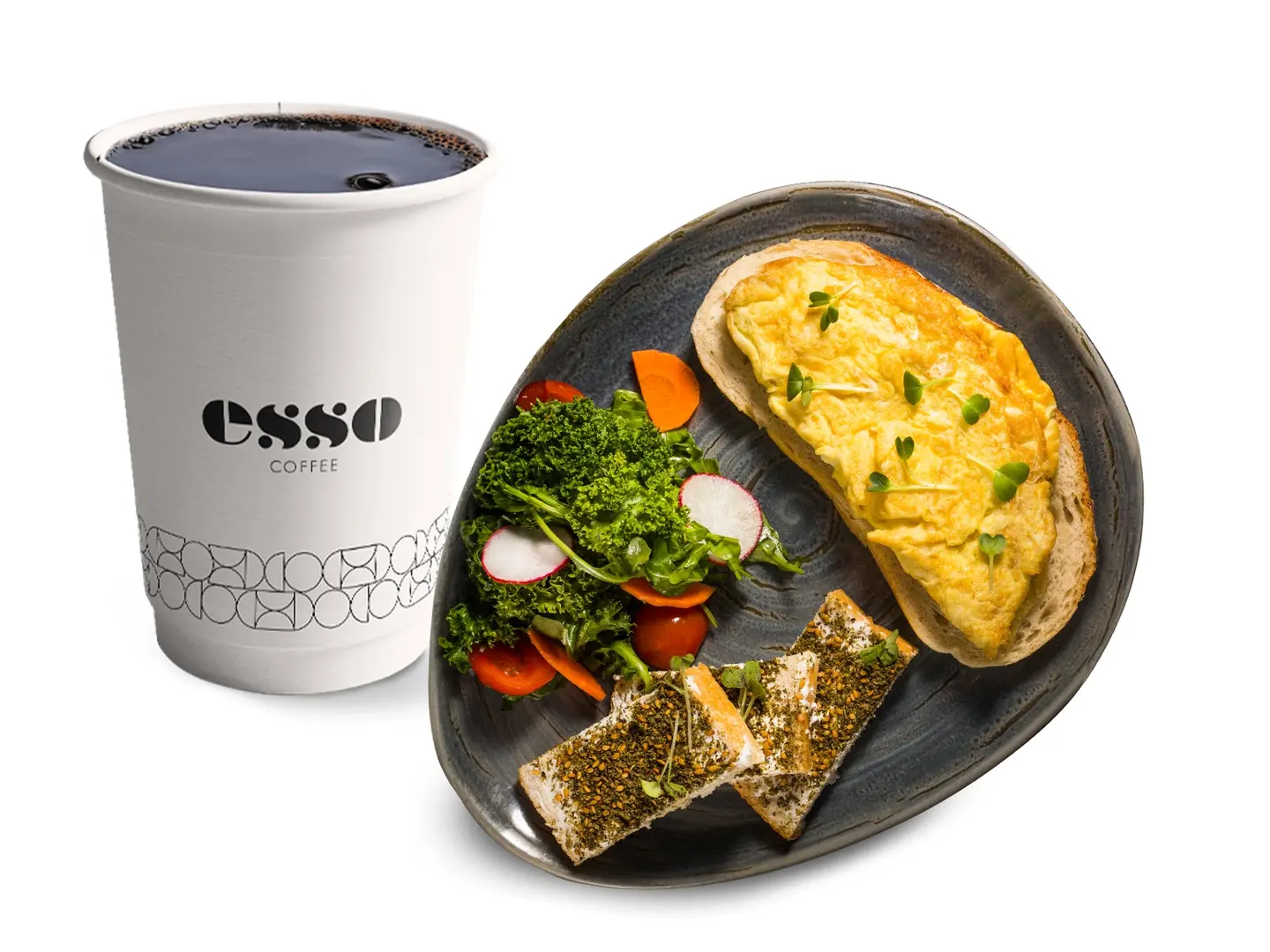 Esso Cheese Omelette With Drink