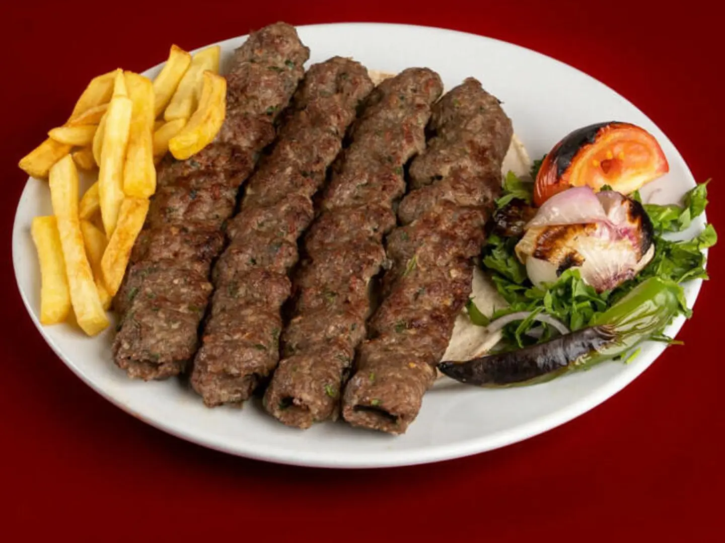 نص كيلو كباب لحم (7سيخ)