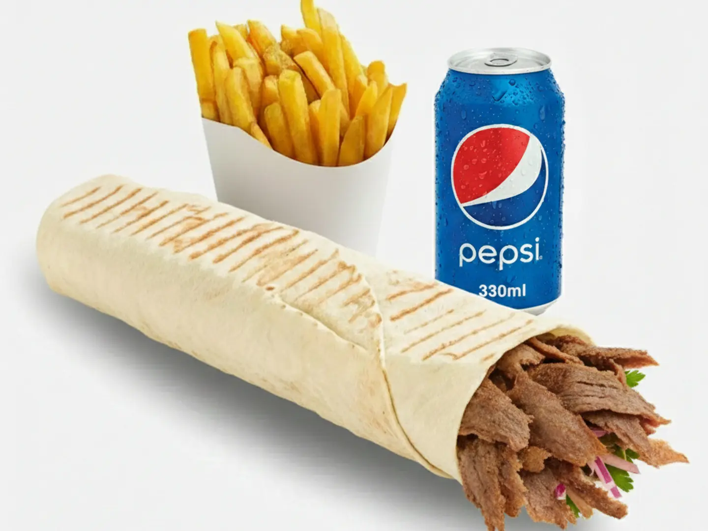 شاورما لحم كبير (وجبة)