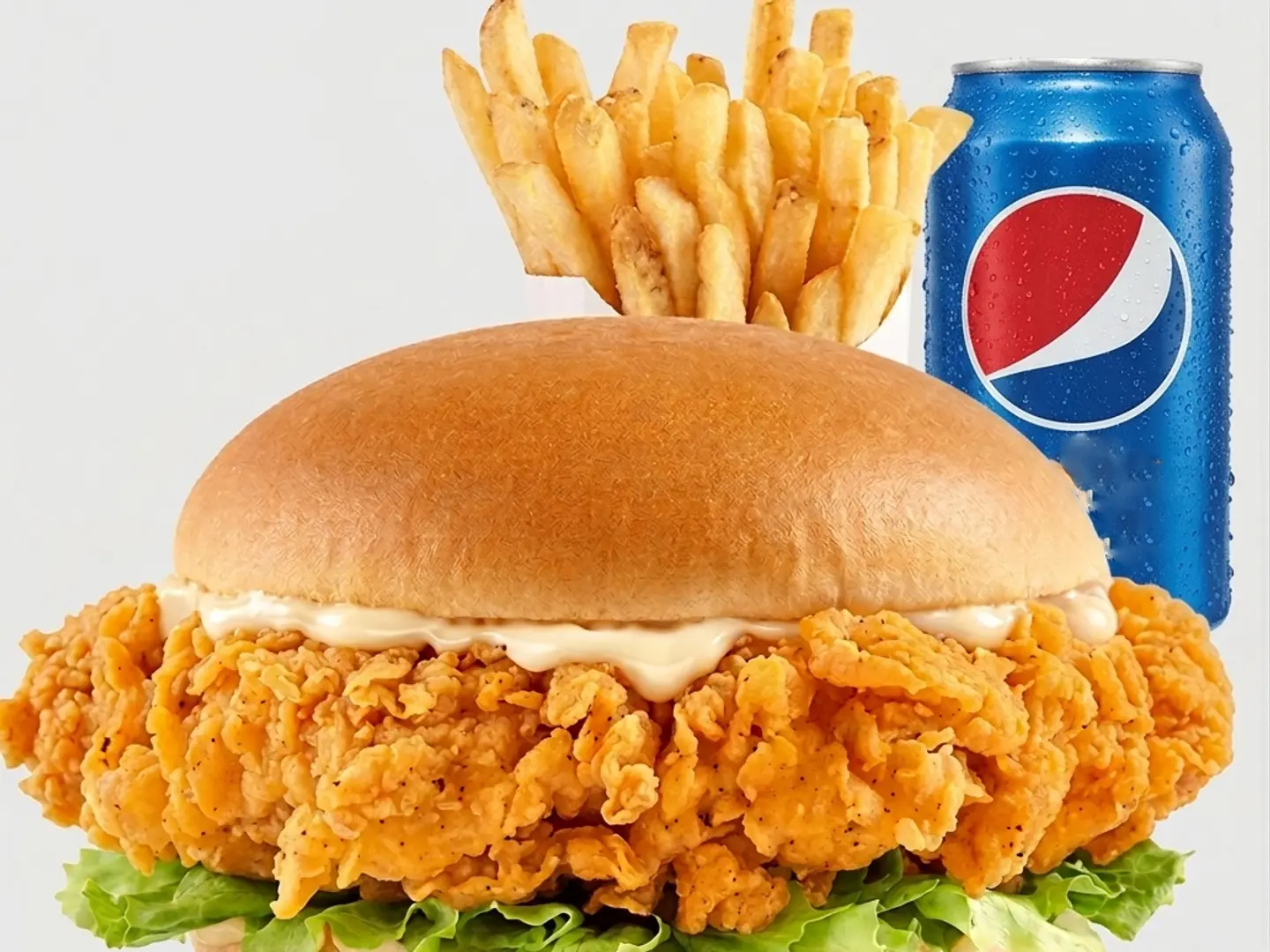 برجر زنجر دجاج وجبة