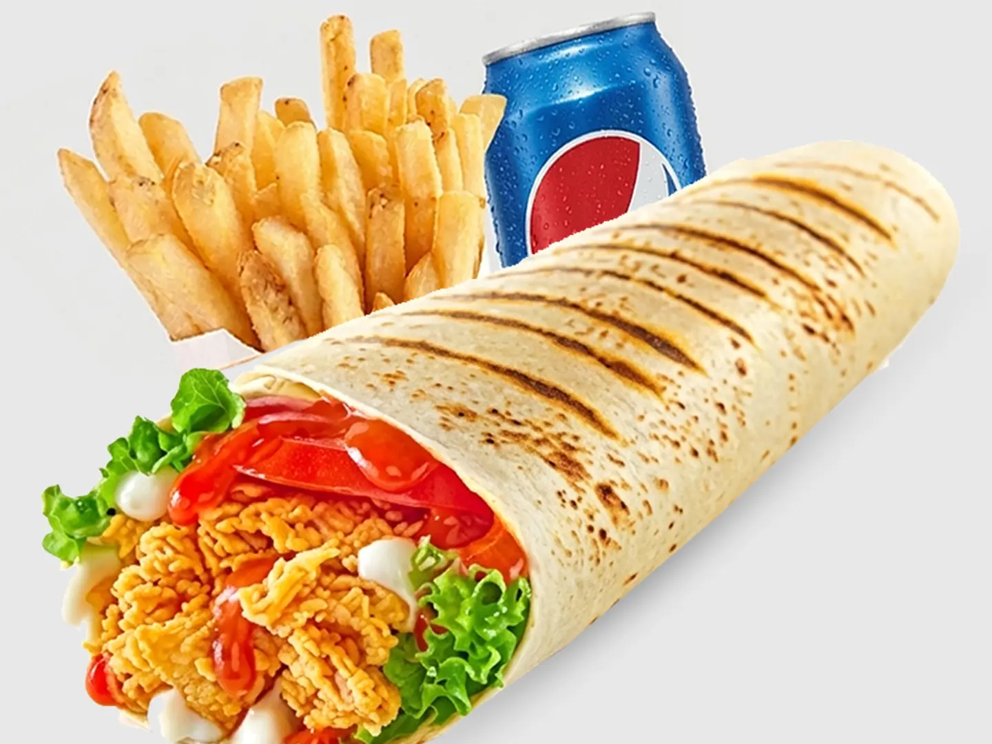 ساندوتش فيليه دجاج تورتيلا وجبة