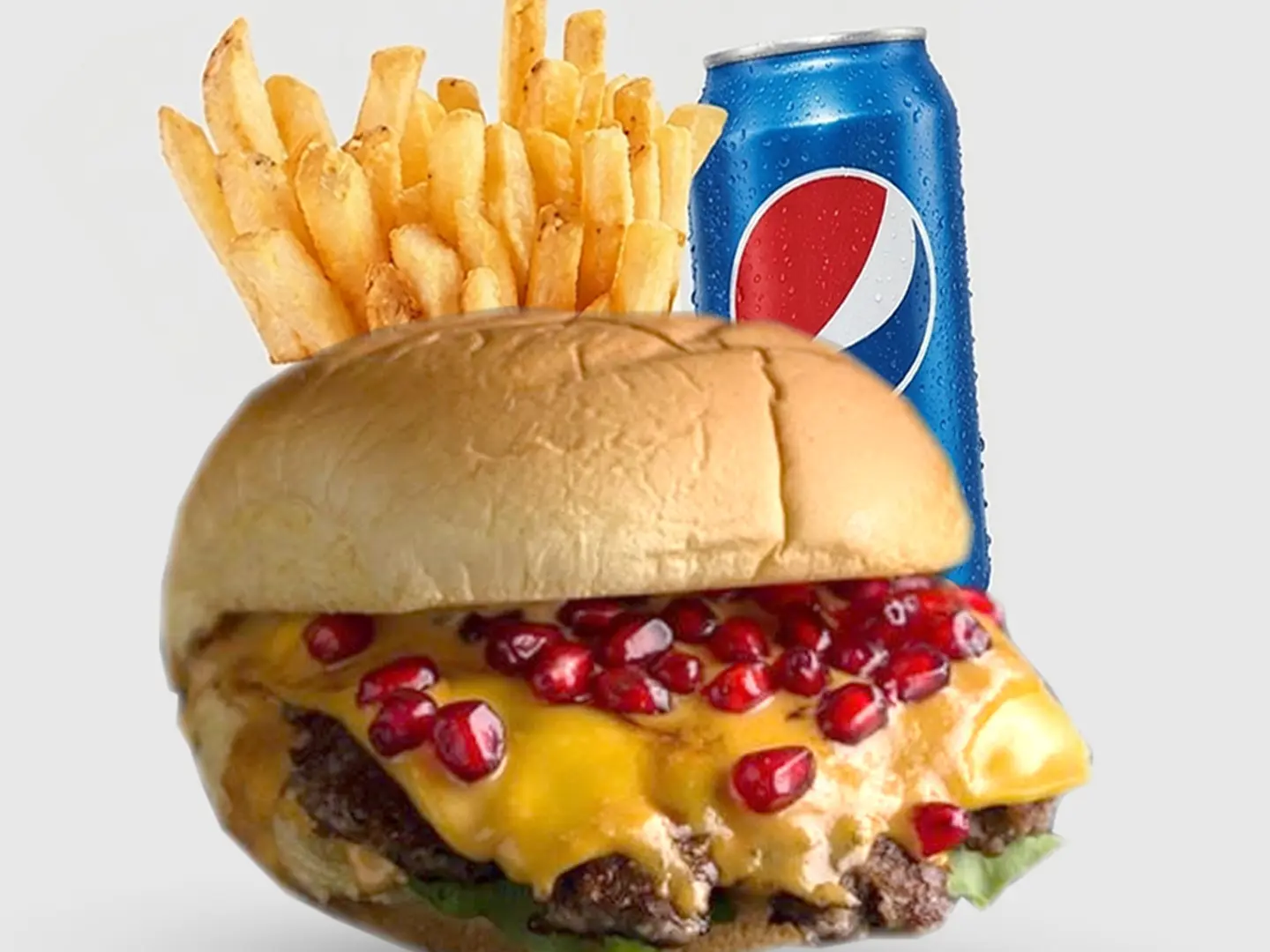 برجر لحم رمان وجبة