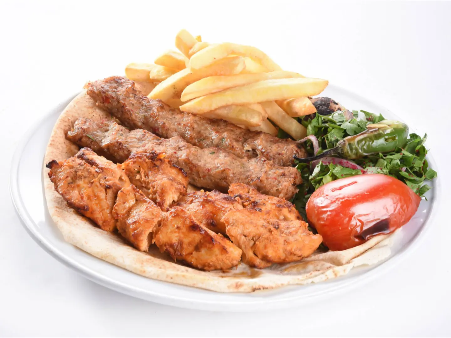 نص كيلو مشكل دجاج (7سيخ)