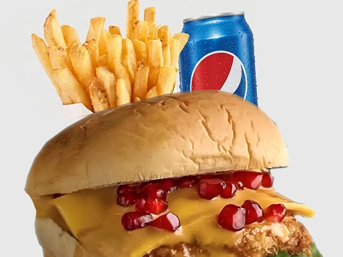 برجر دجاج رمان وجبة