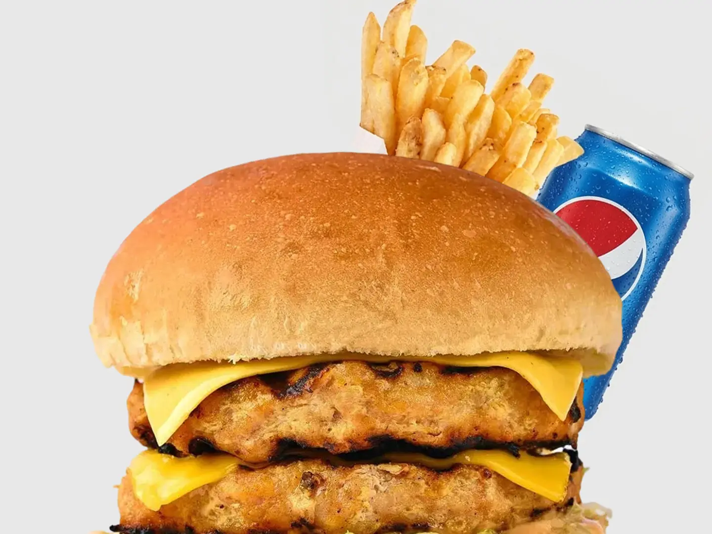 برجر دبل دجاج وجبة