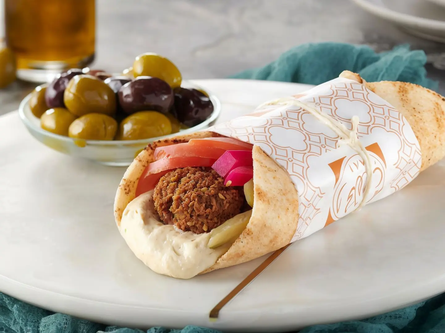 Falafel And Egg Sandwich