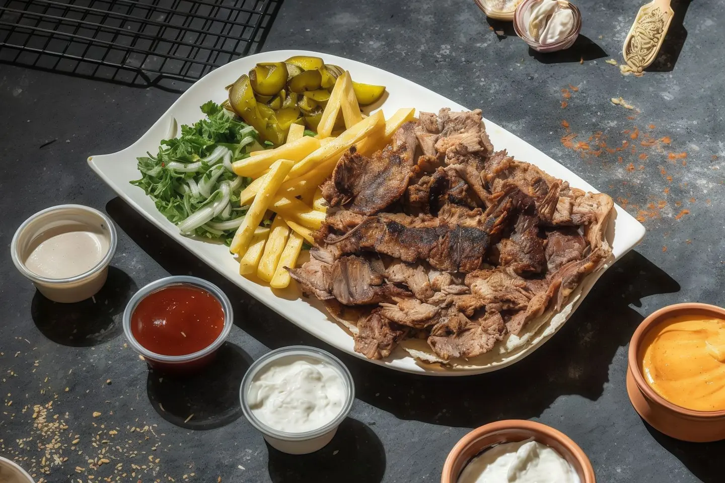 Meat Shawarma Farrt Dish Half Kilo