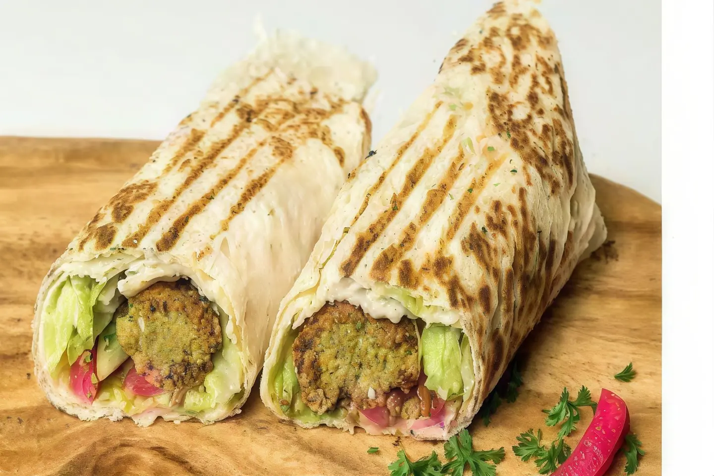 ساندويش فلافل عادي بدون حمص خبز صاج