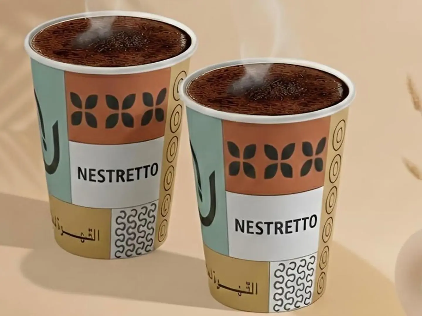 Two Small Cups Of Hot Chocolate