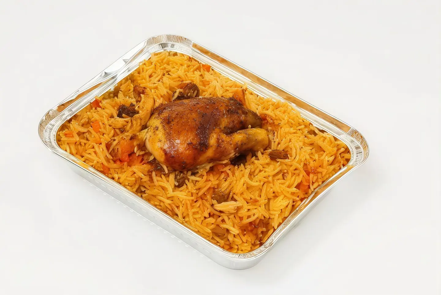 نصف دجاجة شواية مع ارز بخاري
