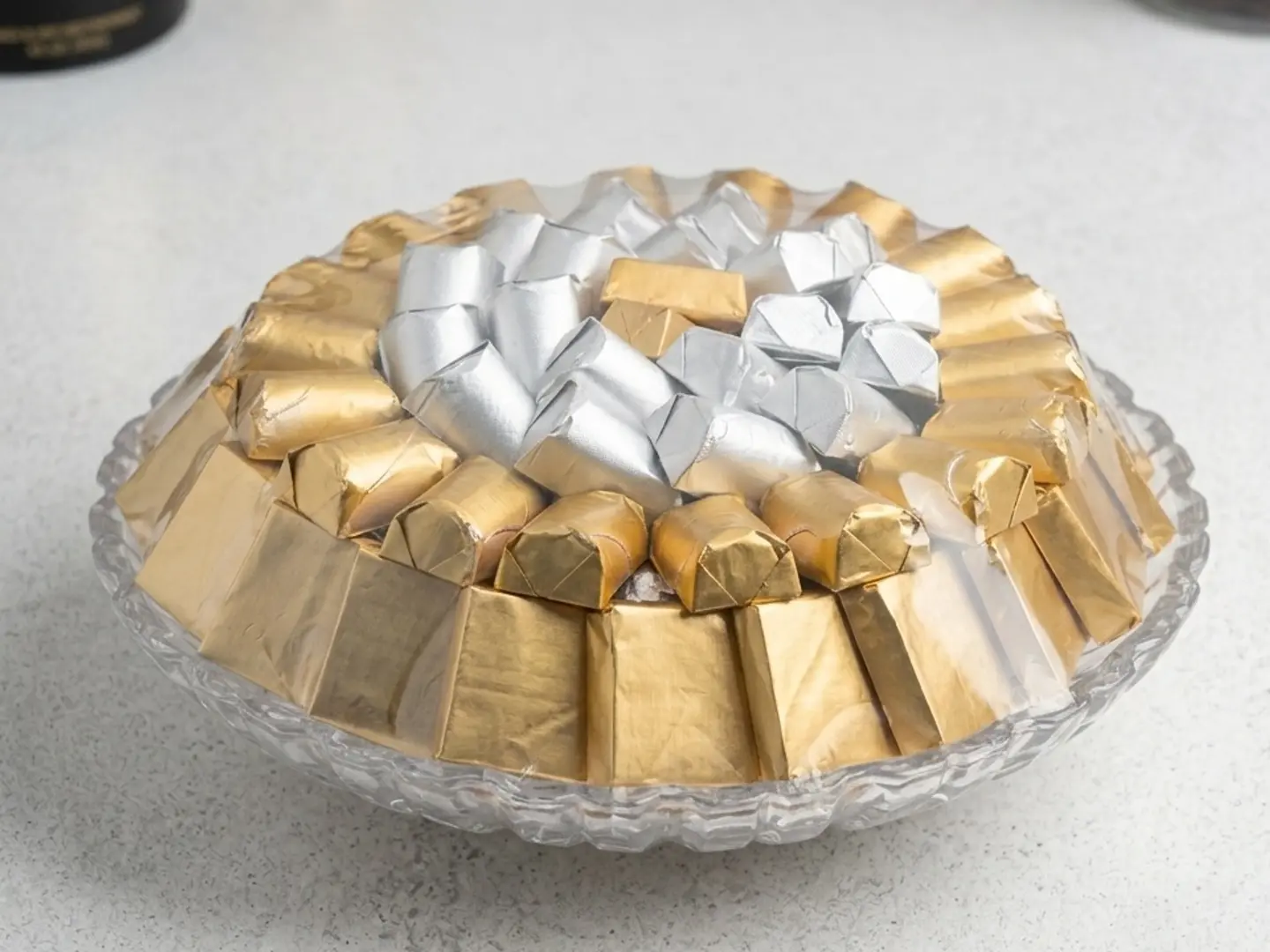 صينية شوكولاتة بلجيكية خاصة للعيد زجاجية 1001