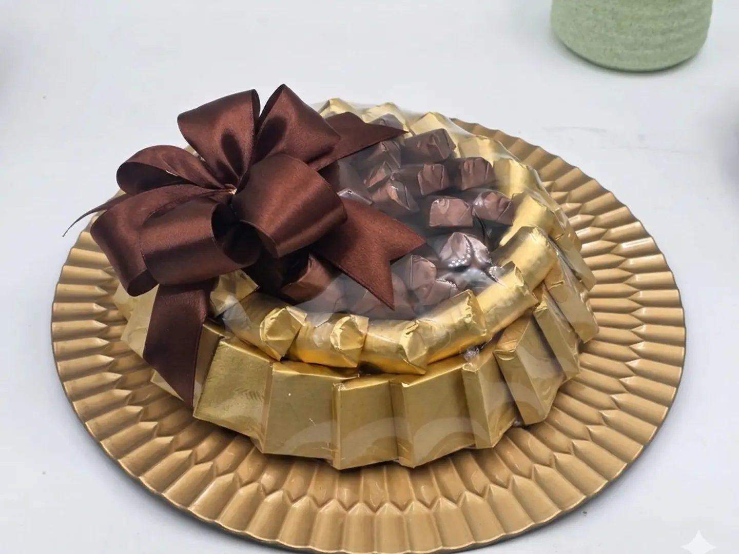 صينية شوكولاتة بلجيكية خاصة للعيد دائرية 1001