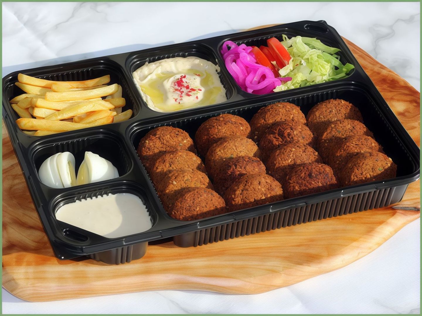 طبق فلافل كبير