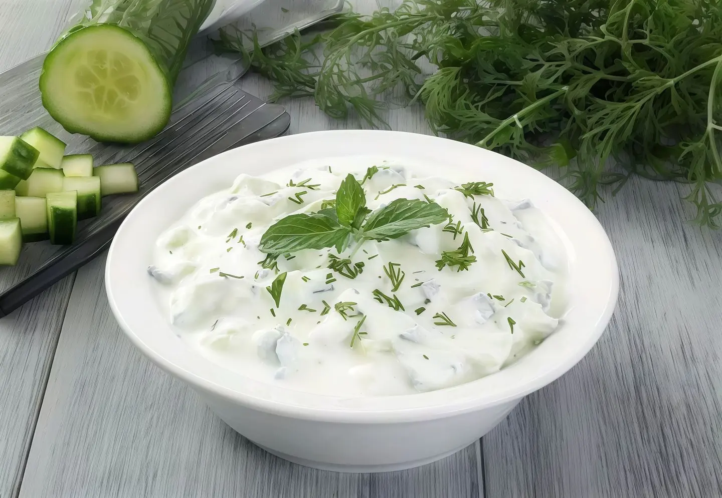 Cucumber With Laban Salad