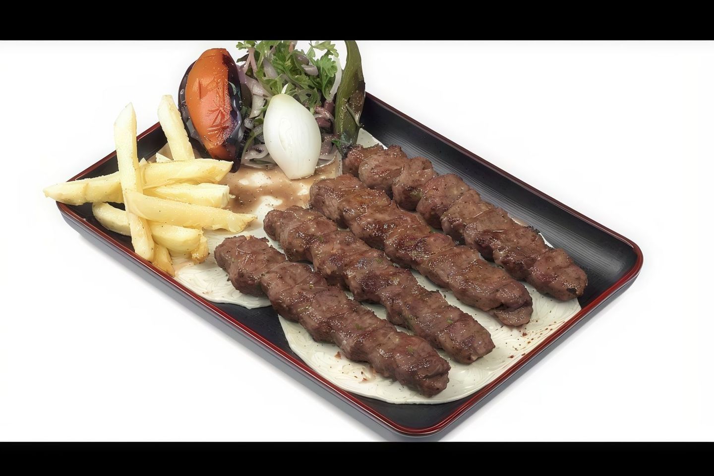 Meat Kebab Plate Four Skewers