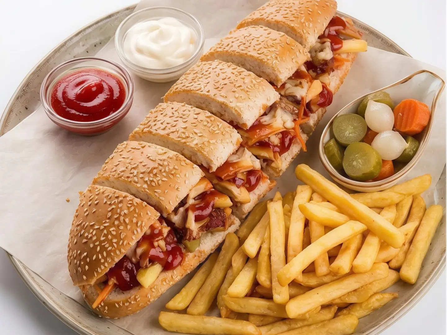 صحن شاورما ايطالي دبل ( كبير )