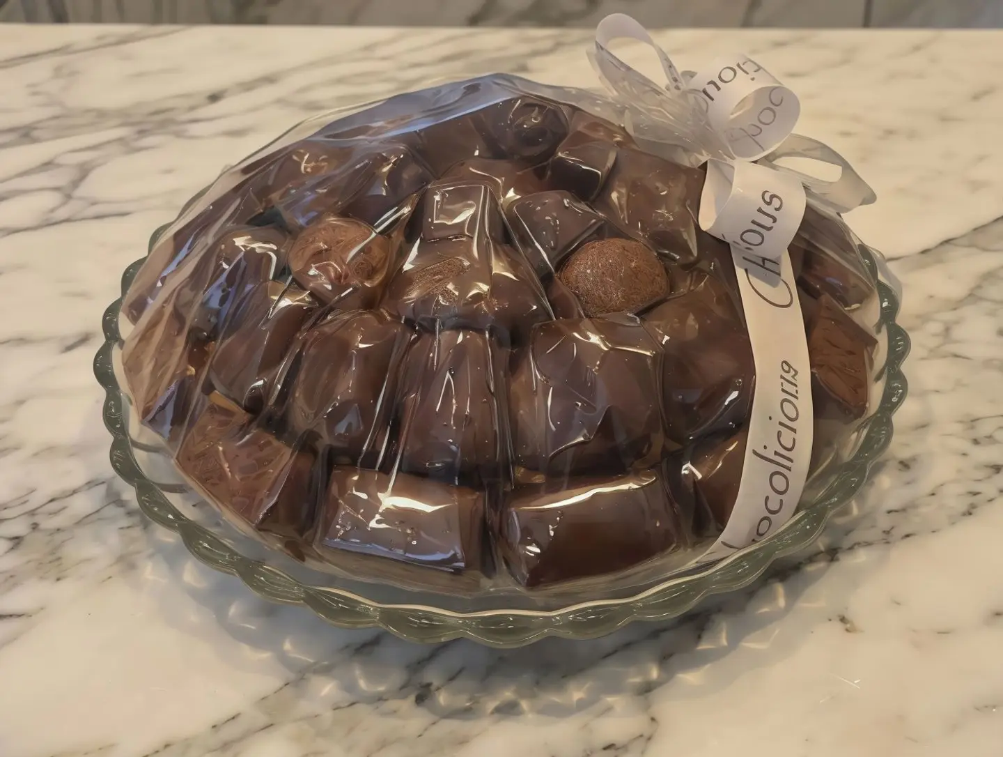Ready Chocolate Dish Rounded Deep Star 850g