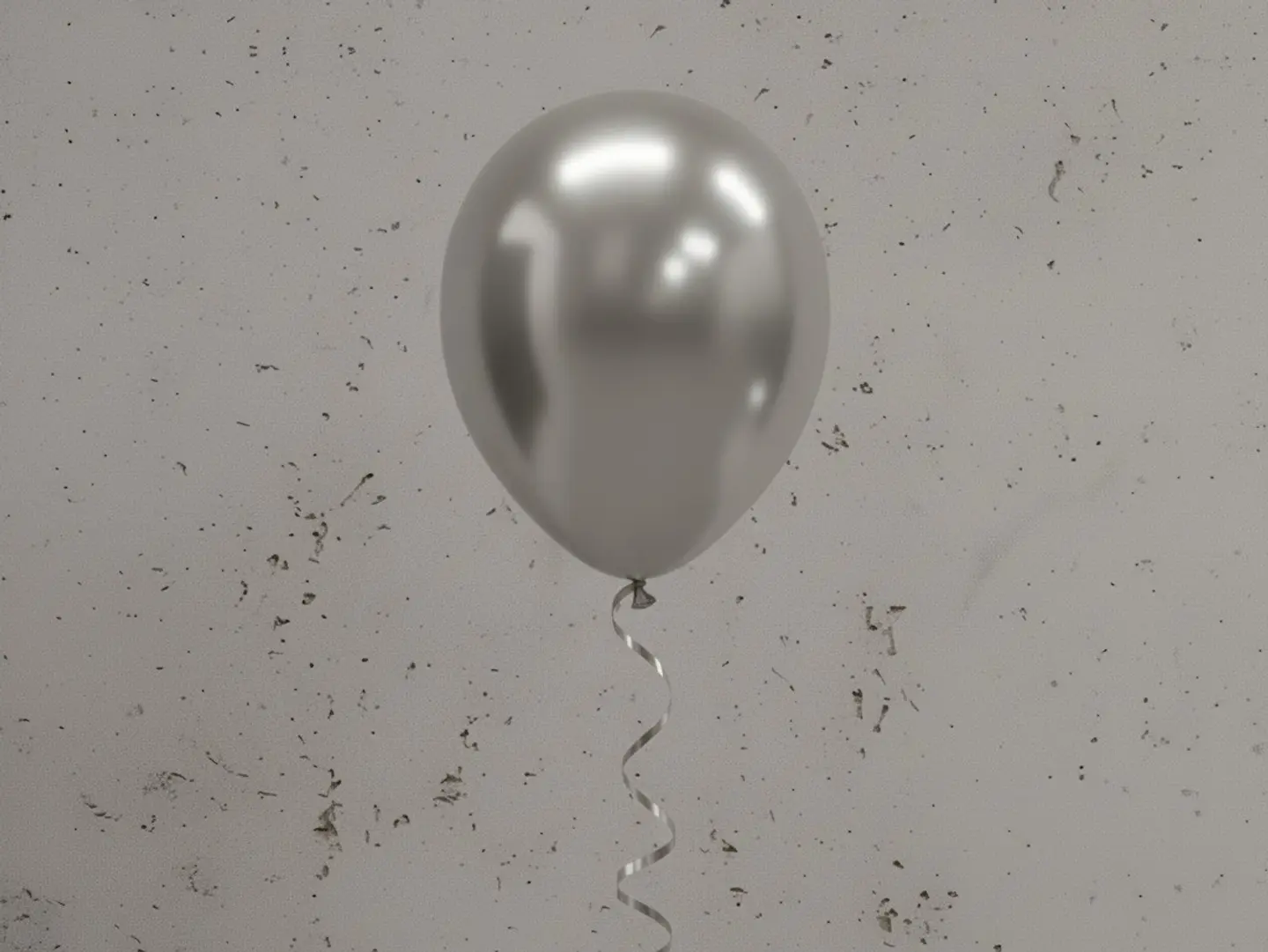 Silver Helium Balloon