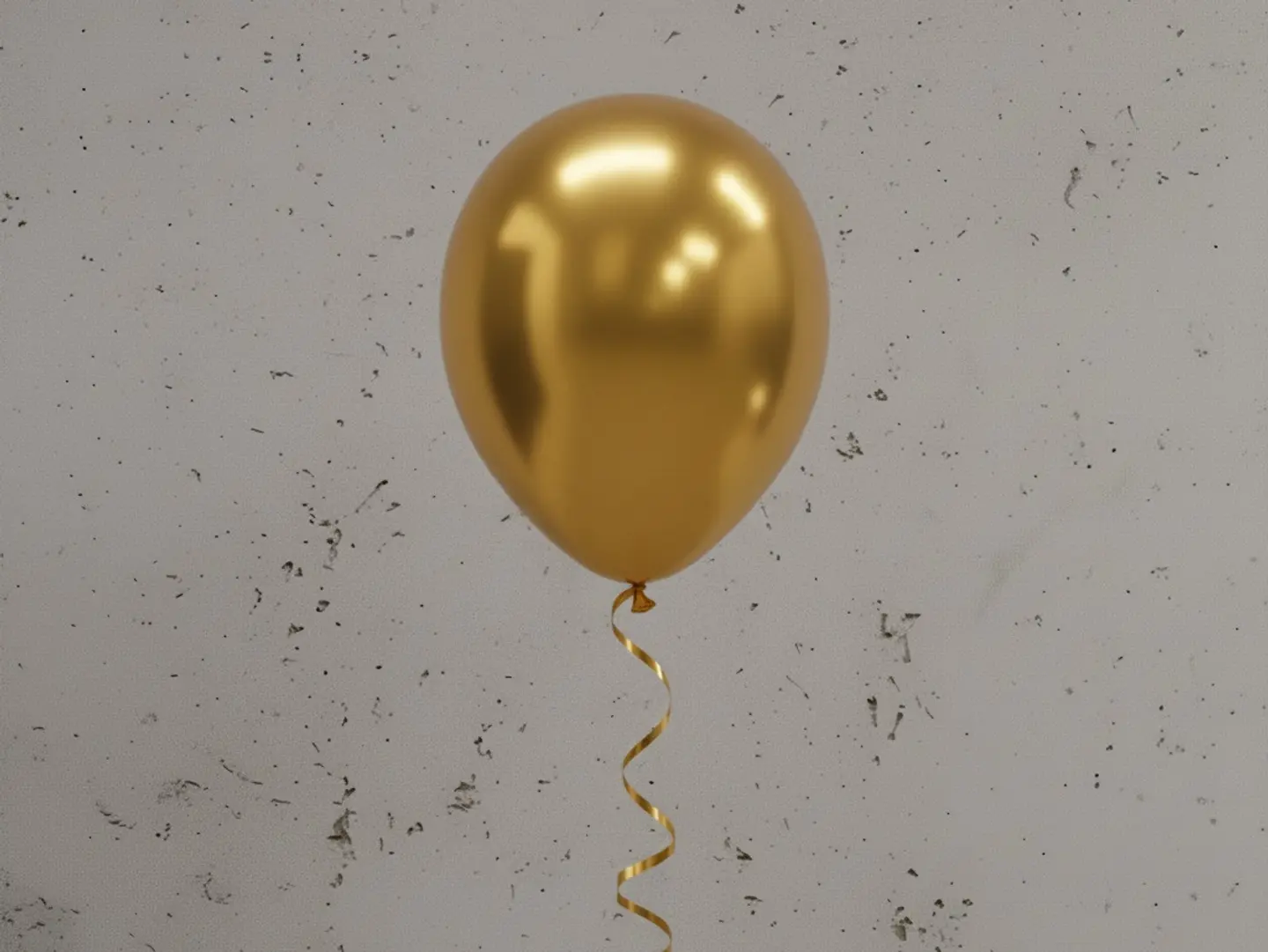 Golden Helium Balloon