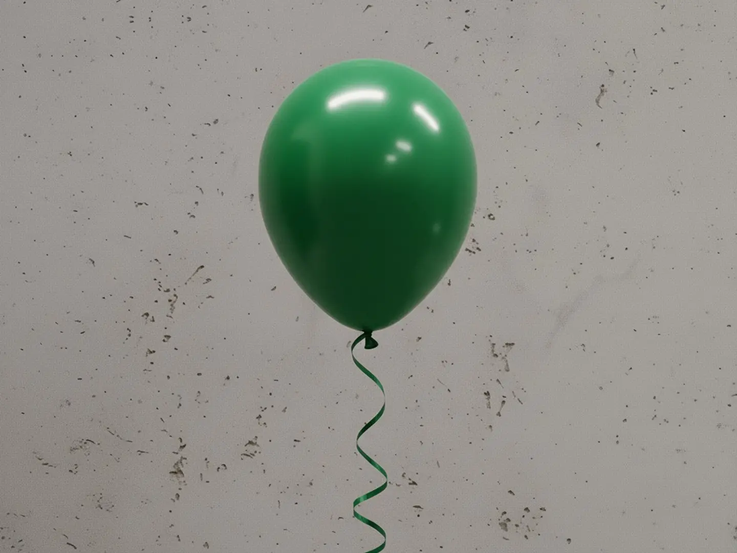 Green Helium Balloon