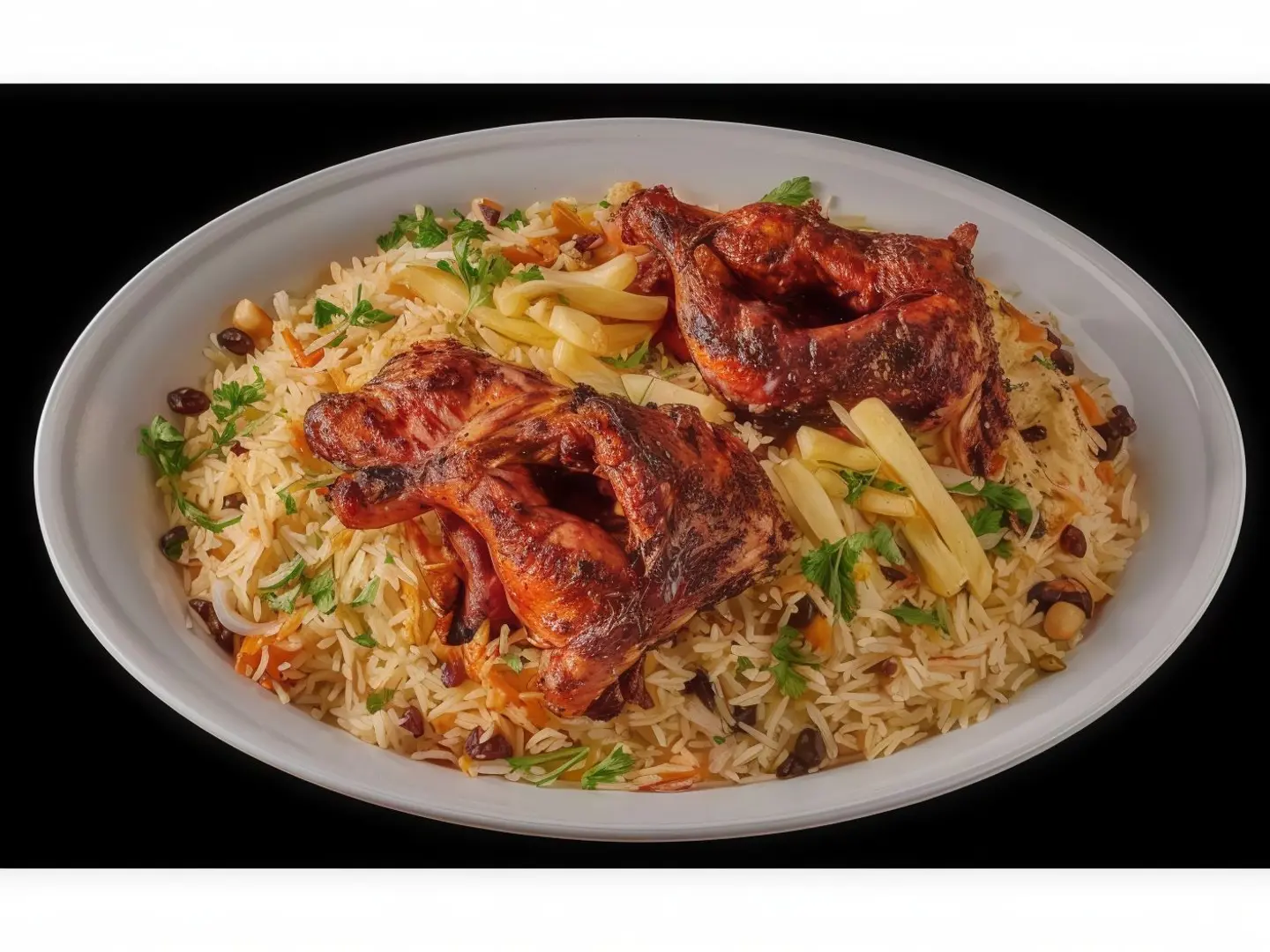 Whole Charcoal Chicken With Rice