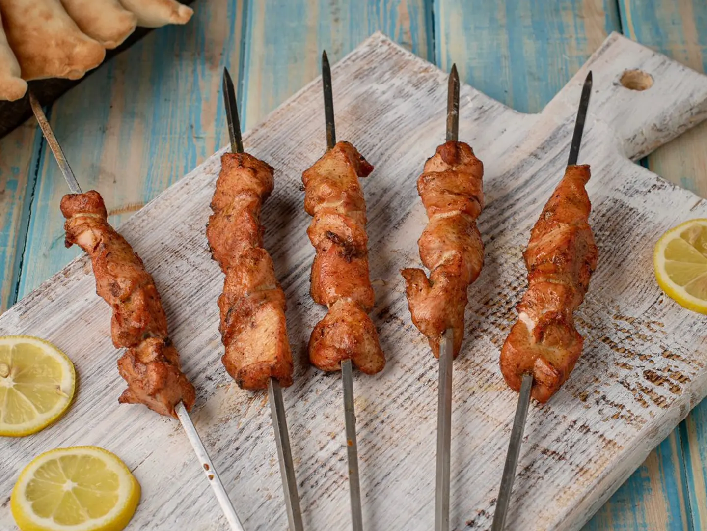 Chicken Cubes Plate - 5 Skewers