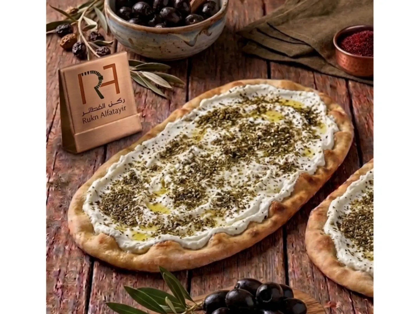 فطيرة لبنة وزعتر