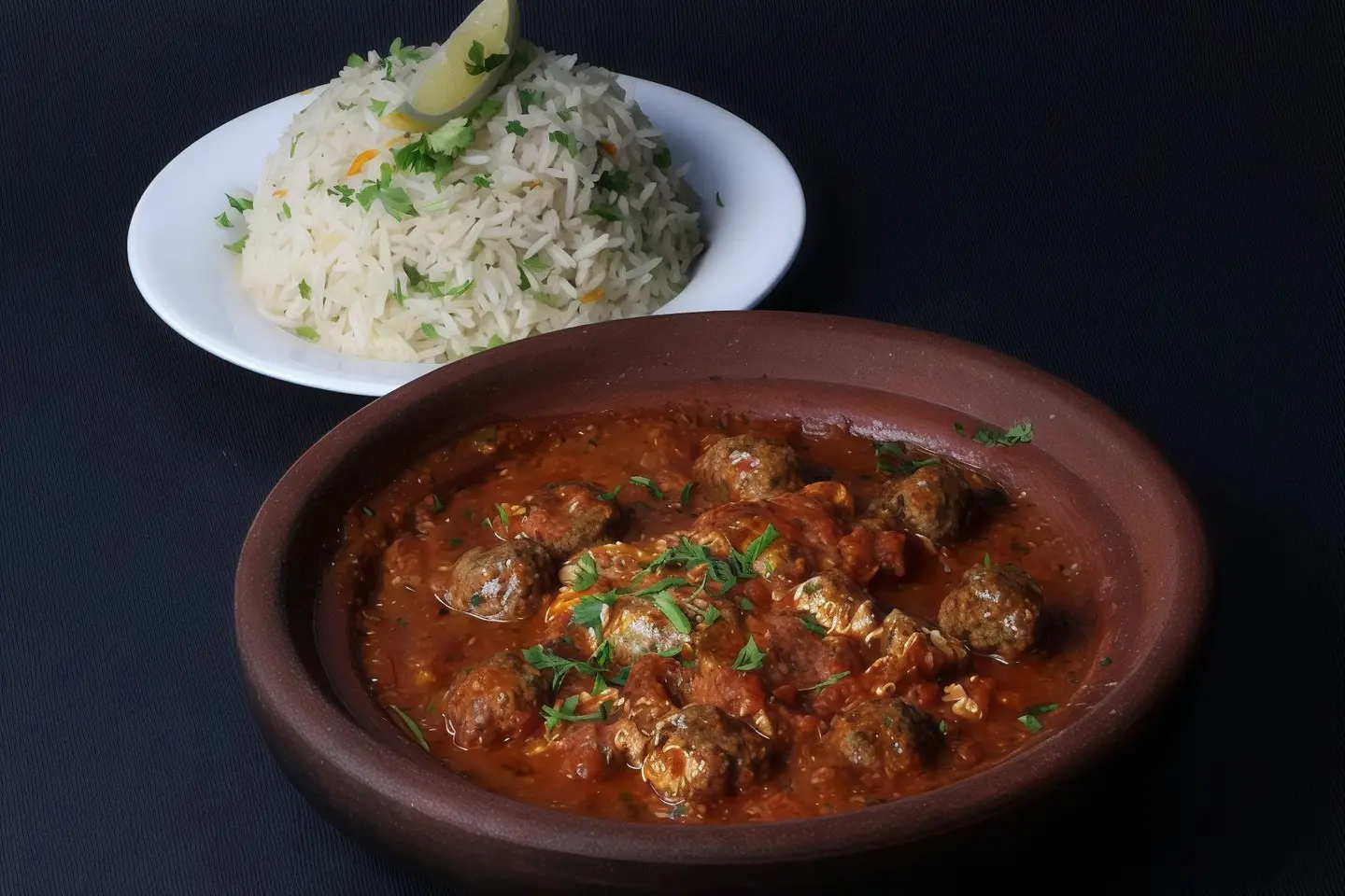 Tageen Kofta With Rice