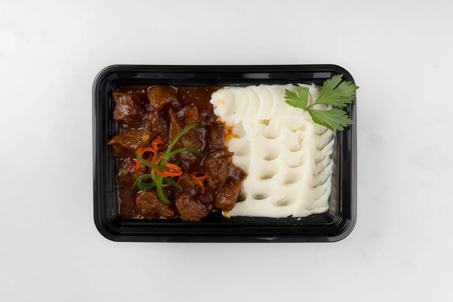 Saucy Hungarian Beef With Mashed Potato