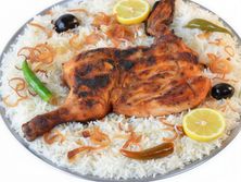 نص كبسة دجاج على الفحم