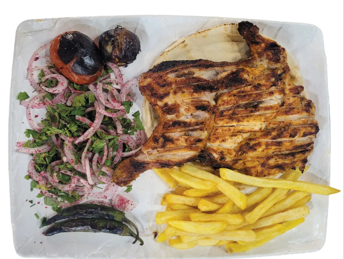 نص دجاج مشوية